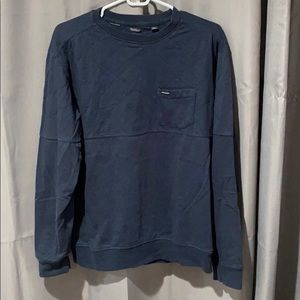 Blue crew neck sweatshirt